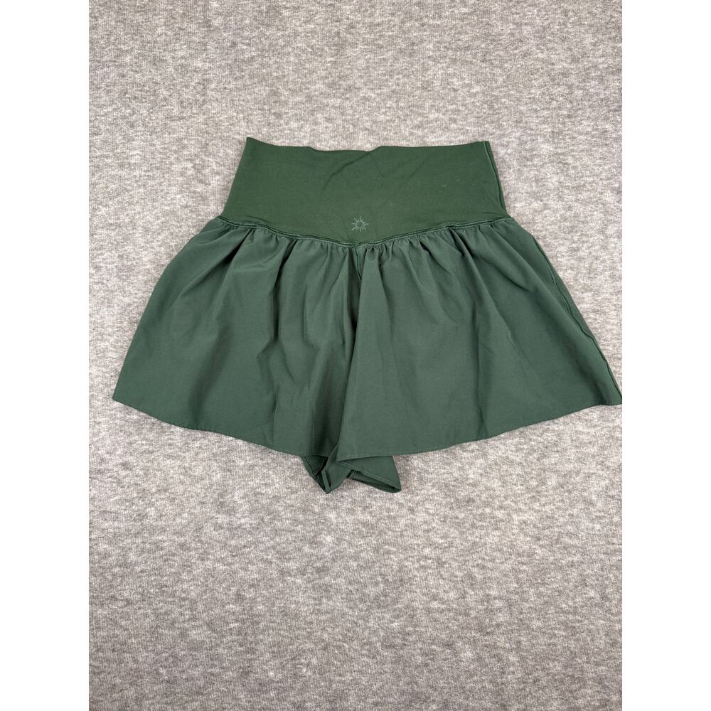 Aerie Offline Real Me Crossover Short Green size Small Athleisure Flirty Flowy - Picture 2 of 8